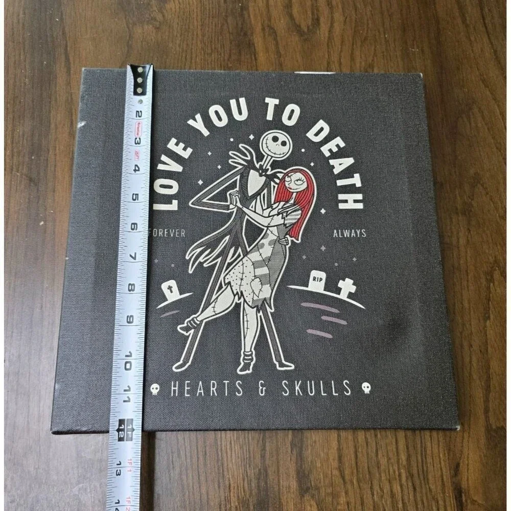 The Nightmare Before Christmas Jack & Sally Love You To Death Canvas Wall Art